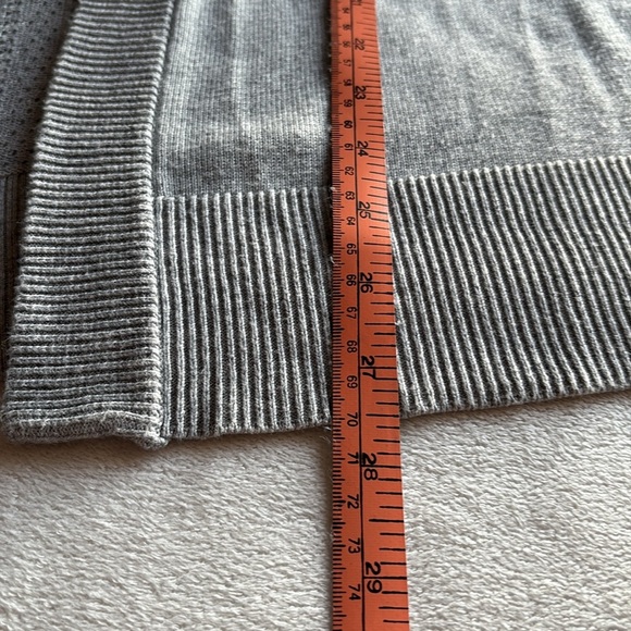 BELLE Lightweight Open Knit Gray Cardigan - Picture 5 of 7